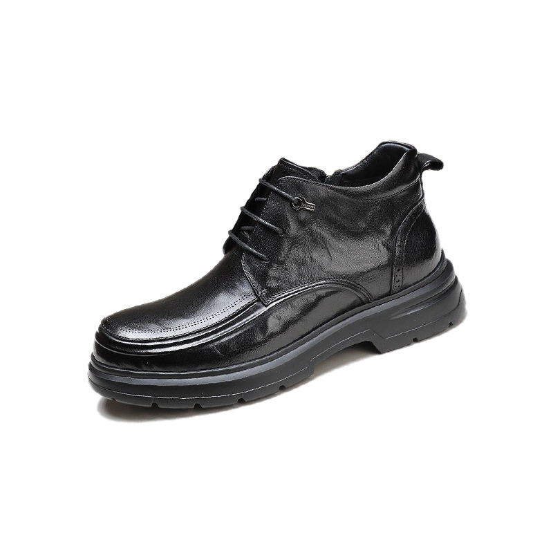 Ανδρικά μποτάκια Chelsea – επάνω μέρος από δέρμα πρώτης στρώσης, σόλα από αφρό καουτσούκ, χαμηλό ύψος τακουνιού 1–3 εκ, πάτος από φυσικό δέρμα, επένδυση από δέρμα χοίρου