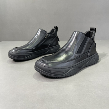 Мъжки Chelsea ботуши, горна част от първокласна телешка кожа, подплата от телешка кожа, гумена подметка