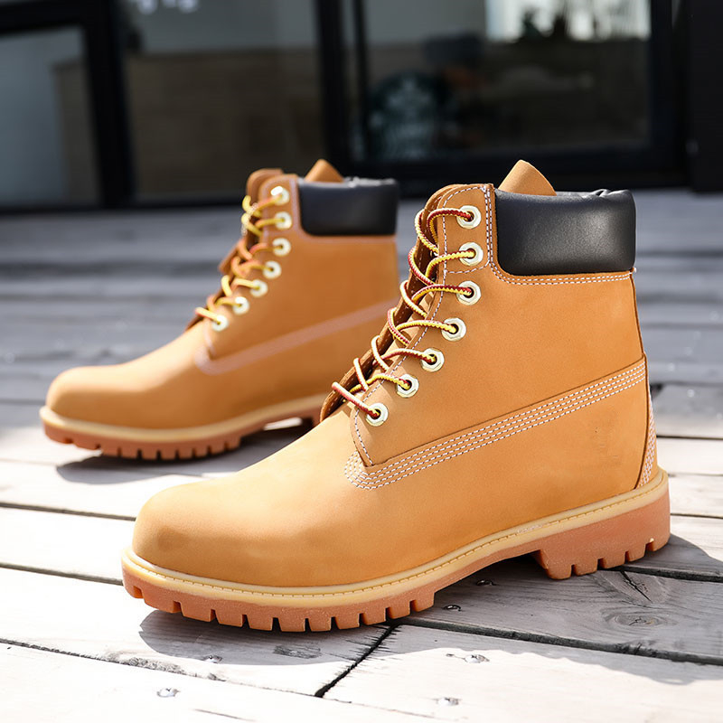 Martin Boots Bocanci de lucru din piele, înalți, Piele de vită din primul strat, Finis Nubuk, Talpă din cauciuc, Vârf rotund