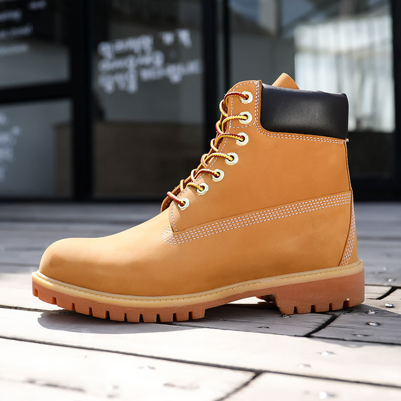 Martin Boots Bocanci de lucru din piele, înalți, Piele de vită din primul strat, Finis Nubuk, Talpă din cauciuc, Vârf rotund