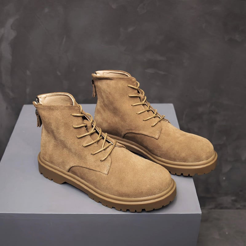 Martin čizme, visoke, bikov velur, unutarnje podizanje, debela potplata