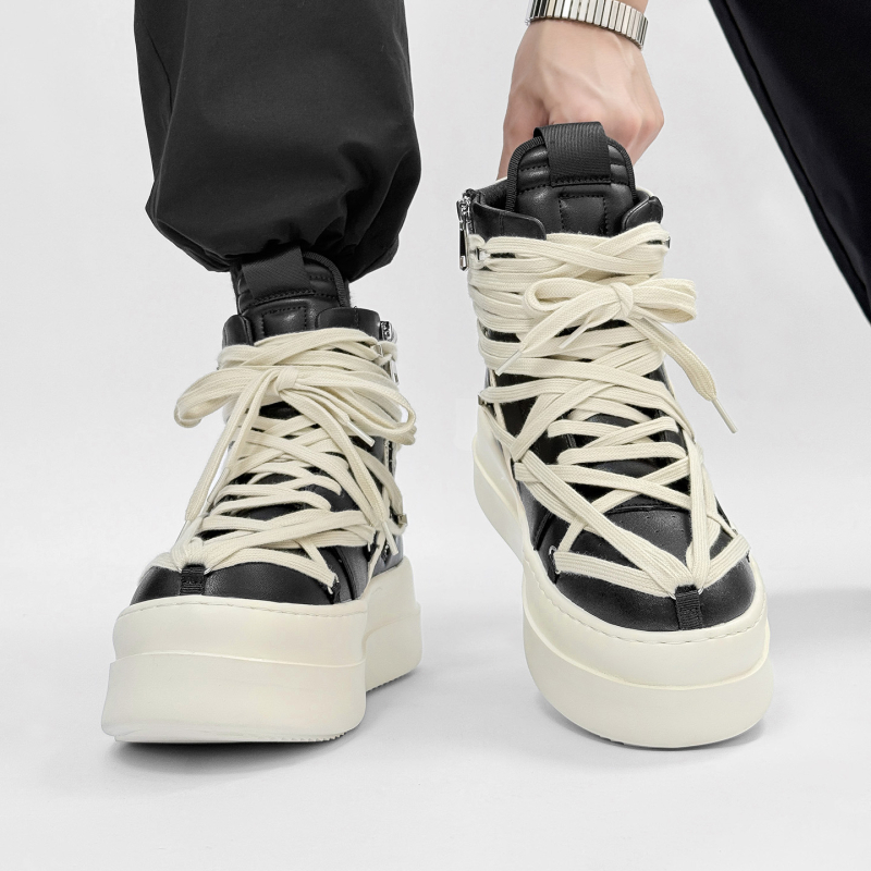 Ghete Martin din piele naturală, înalte, unisex, stil casual, toc de 3-5 cm, vârf rotund