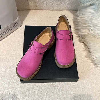 Ženske slip-on loaferice s debelom potplatom za povećanje visine, okrugli vrh, niski gornji dio, svakodnevna obuća