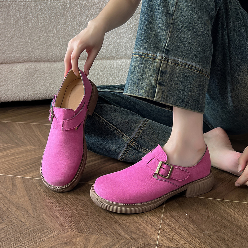 Ženske slip-on loaferice s debelom potplatom za povećanje visine, okrugli vrh, niski gornji dio, svakodnevna obuća