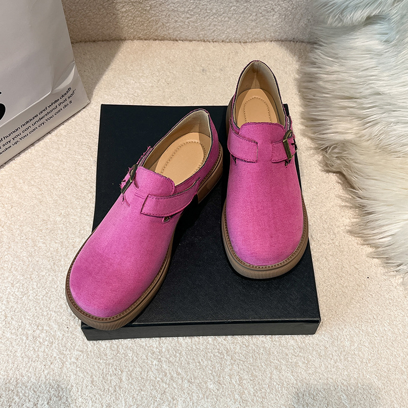 Ženske slip-on loaferice s debelom potplatom za povećanje visine, okrugli vrh, niski gornji dio, svakodnevna obuća