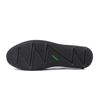 Loaferi din piele pentru bărbați, slip-on, vârf rotund, talpă din cauciuc