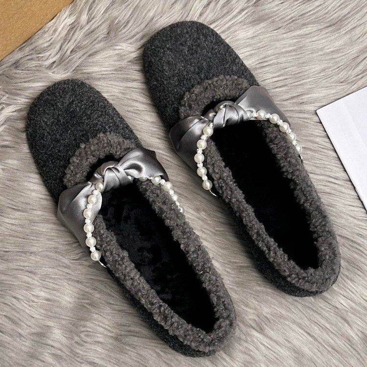 Ženske slip-on loaferice s PU gornjim dijelom, plišanom unutrašnjosti, gumenom potplatom, platformom, okruglim vrhom