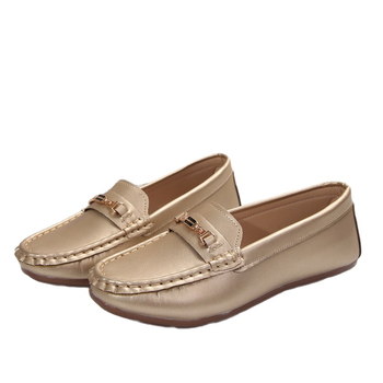 Lazy shoes s PU gornjim dijelom, zaobljeni vrh, niski gornji dio, gumena potplata, kopča Kick