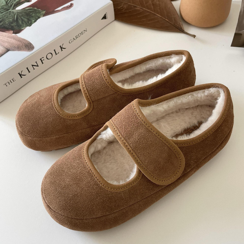Λοφέρες με αυξημένο ύψος, Velcro κλείσιμο, Birkenstock-Style, δερμάτινο επάνω μέρος, χοντρή σόλα