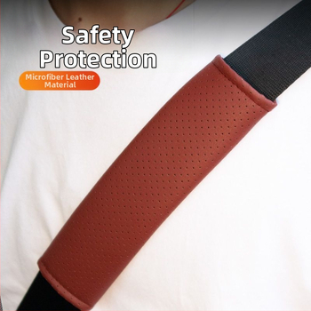 Защитна подложка за колан за автомобил — изкуствена кожа, мека и дишаща, против износване, против задушаване, универсална кройка