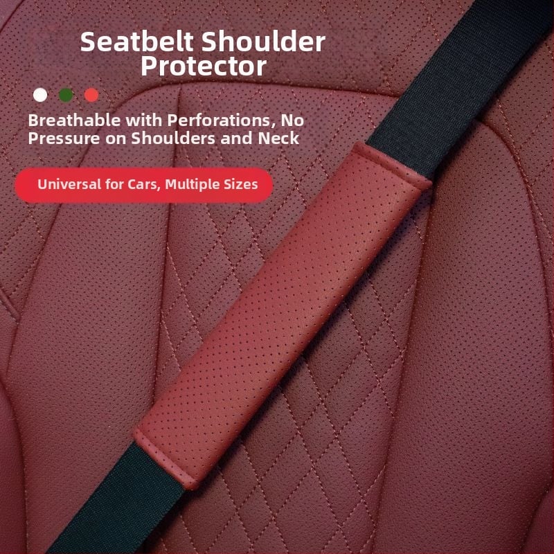 Защитна подложка за колан за автомобил — изкуствена кожа, мека и дишаща, против износване, против задушаване, универсална кройка