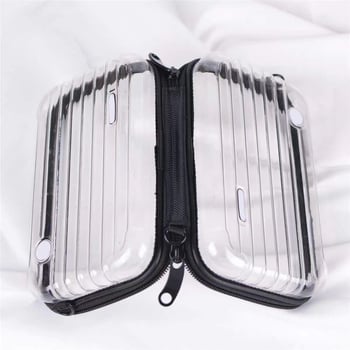 Prozirna kozmetička torbica s čvrstim PC kućištem, vodootporna, ultra lagana, antibakterijska, višenamjenska torba za rame i crossbody