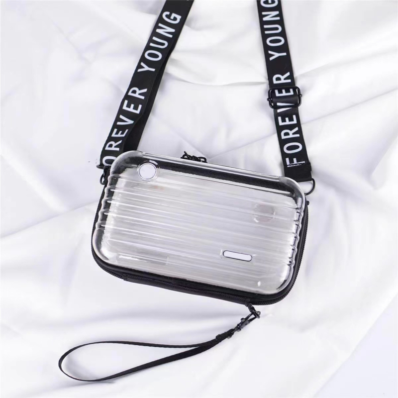 Prozirna kozmetička torbica s čvrstim PC kućištem, vodootporna, ultra lagana, antibakterijska, višenamjenska torba za rame i crossbody