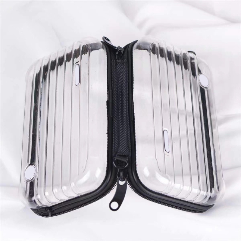 Prozirna kozmetička torbica s čvrstim PC kućištem, vodootporna, ultra lagana, antibakterijska, višenamjenska torba za rame i crossbody