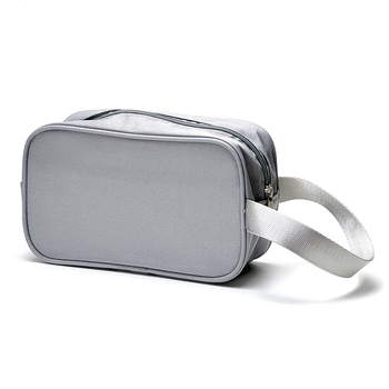 Kosmetička torbica prozirna kubičnog dizajna, vodootporna (PVC + visokoelastična memorijska tkanina; model: prozirna clutch torbica; pogodna za putovanja i skladištenje kozmetike)