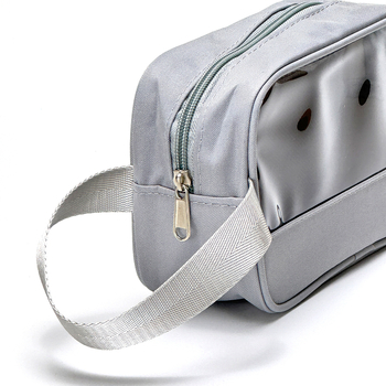 Kosmetička torbica prozirna kubičnog dizajna, vodootporna (PVC + visokoelastična memorijska tkanina; model: prozirna clutch torbica; pogodna za putovanja i skladištenje kozmetike)