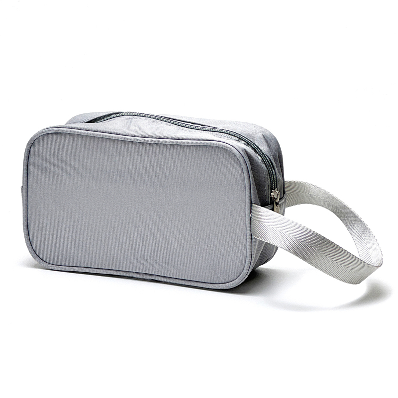 Kosmetička torbica prozirna kubičnog dizajna, vodootporna (PVC + visokoelastična memorijska tkanina; model: prozirna clutch torbica; pogodna za putovanja i skladištenje kozmetike)