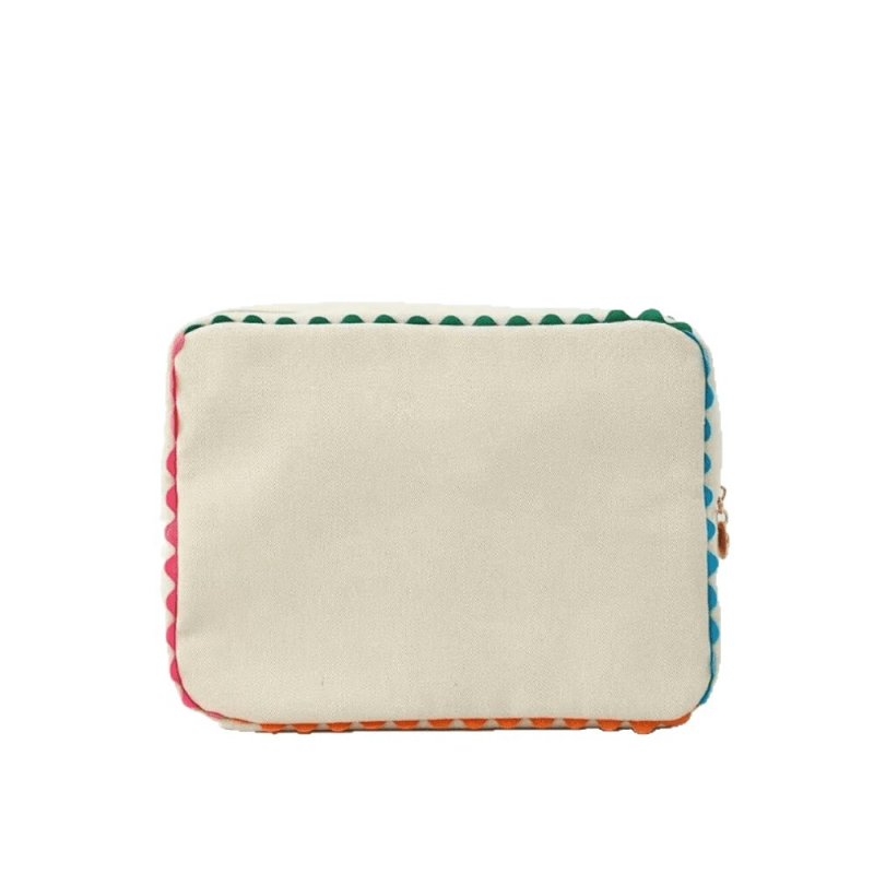 Čipkasta platnena kozmetička torbica - velika kapaciteta, prijenosni organizator za šminku i toaletne potrepštine, unisex