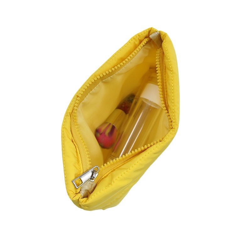 Putna kozmetička torbica za putovanje, horizontalni kvadratni oblik, poliester, natpis s slovima, zatvaranje na zip