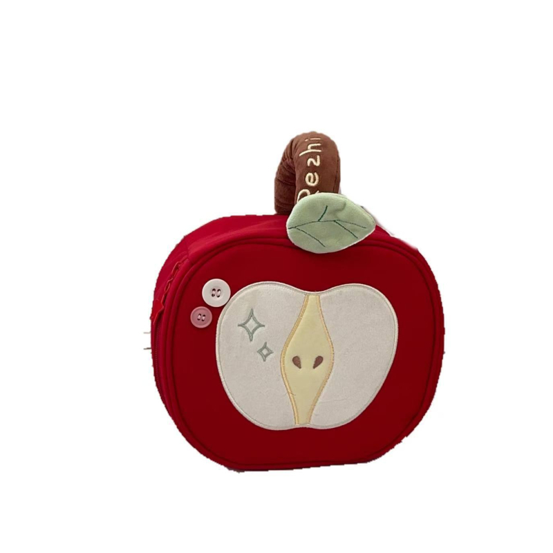 Козметична чанта с плодова шарка, плат, разделение за сухи и мокри вещи, подплата полиестер, за жени, ежедневна употреба