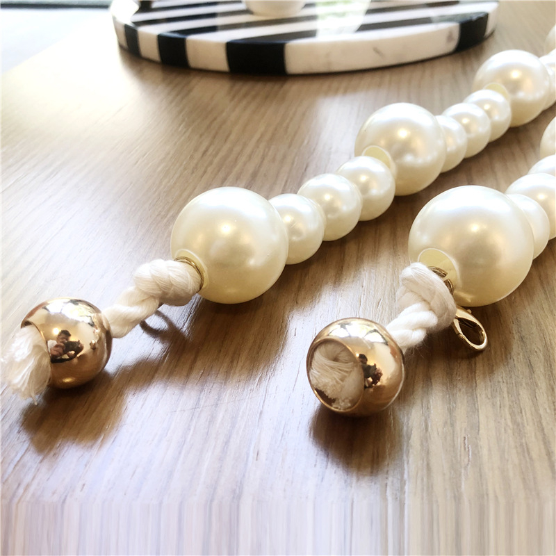 DIY 35 cm Velika biserna torba s karabinom za ruku, večernja torba, ABS