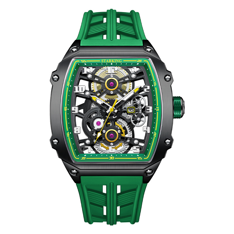 Starking Star Emperor Muški automatski mehanički sat NH05, japanski pogon, kućište i nehrđajući čelik kaiš, cifernik u obliku vinske bačve, luminozan, vodootporan do 50 m