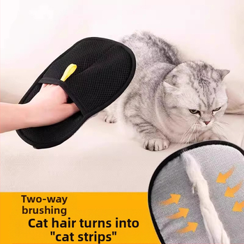 Elektrostatične rukavice za uklanjanje dlaka kućnih ljubimaca s dvostrukom četkom za mačke i pse