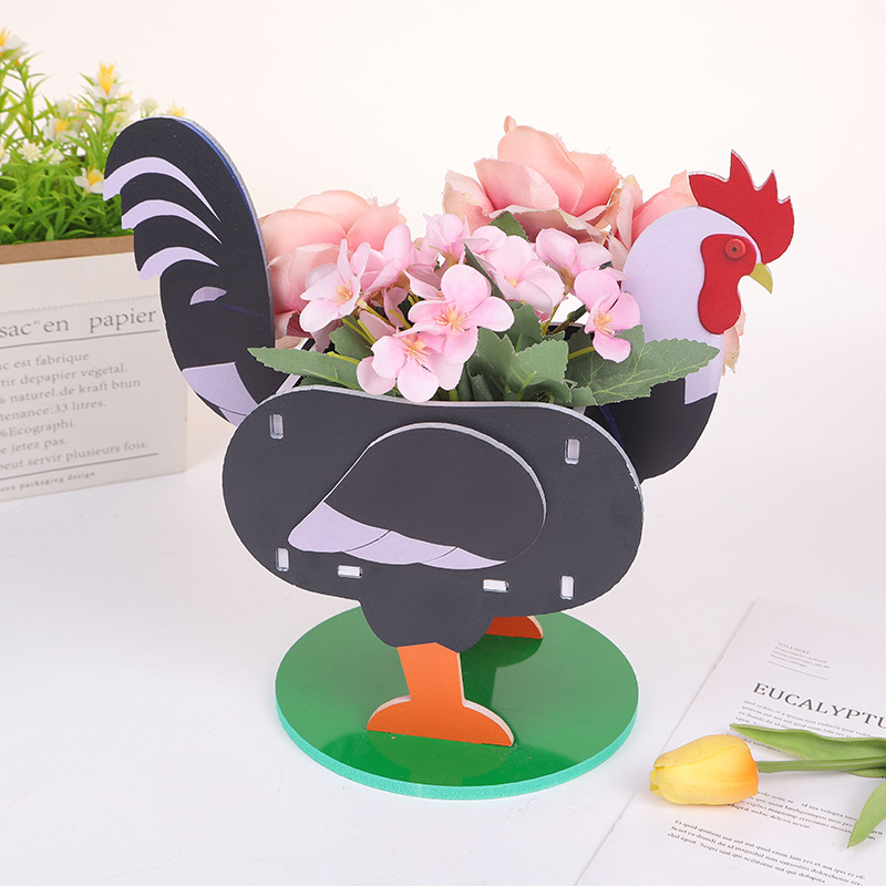 Figura za posudu za biljke sa životinjskim motivom – izrada od smole, za vanjsku baštu, modernog jednostavnog stila, rođendanski dar