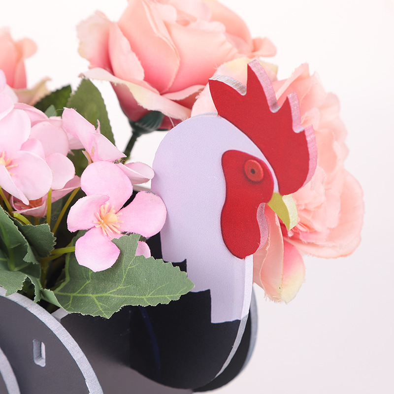 Figura za posudu za biljke sa životinjskim motivom – izrada od smole, za vanjsku baštu, modernog jednostavnog stila, rođendanski dar