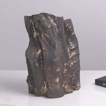 Virágváz, szintetikus gyantából, kőhatású textúra, modern egyszerű stílus, asztali dekoráció