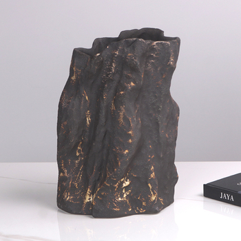 Virágváz, szintetikus gyantából, kőhatású textúra, modern egyszerű stílus, asztali dekoráció