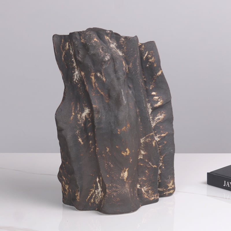 Virágváz, szintetikus gyantából, kőhatású textúra, modern egyszerű stílus, asztali dekoráció