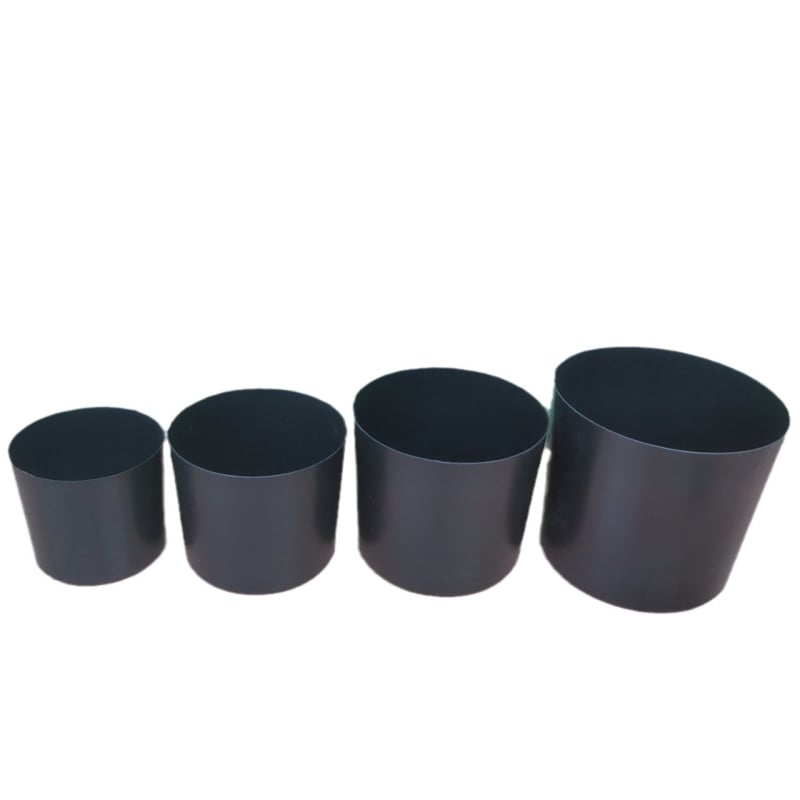 Saksija za umjetne biljke, od reciklirane plastike, injekcijsko oblikovana, za stolnu ili podnu uporabu, jednostavan stil.