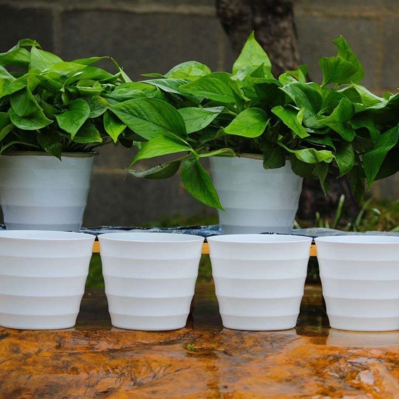 Plastična stolna posuda za cvijeće, injekcijsko oblikovanje, debela, bez poroznosti, rebrasta tekstura, jednostavan stil, set lonaca