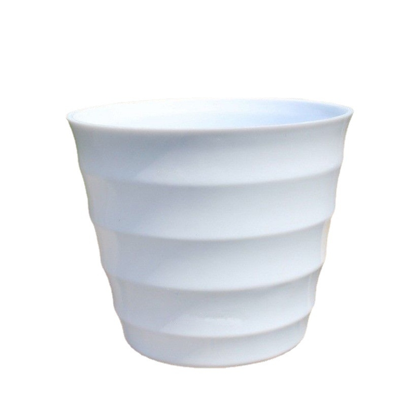 Plastična stolna posuda za cvijeće, injekcijsko oblikovanje, debela, bez poroznosti, rebrasta tekstura, jednostavan stil, set lonaca