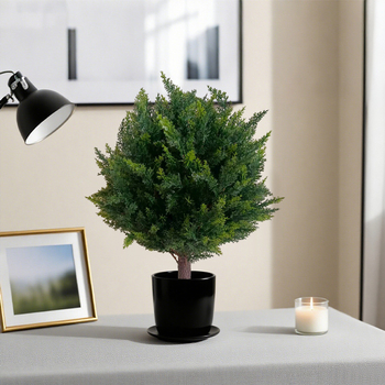 Изкуствена зеленина в саксия: бор и кипарис – пластмасова външна декоративна украса; Марка Yonghui; Материал: Пластмаса; Изпълнение: 24932398224; Разновидност: 19037836944