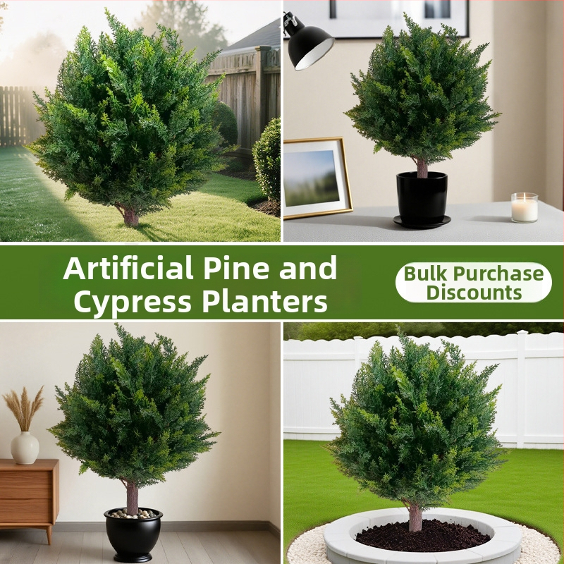 Tehislik mänd ja küpress potis – plastikust välistingimustes dekoratiivne ornament; Bränd Yonghui; Materjal Plastik; Meisterlikkus 24932398224; Sortiment 19037836944