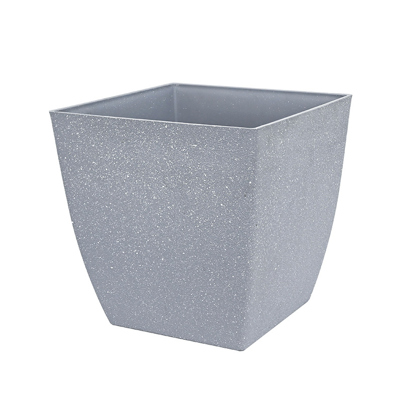 Nordijski stil, smola s betonskim izgledom, lonac za biljke s automatskim zalijevanjem, za dnevni boravak i balkon, velik promjer 30 cm+