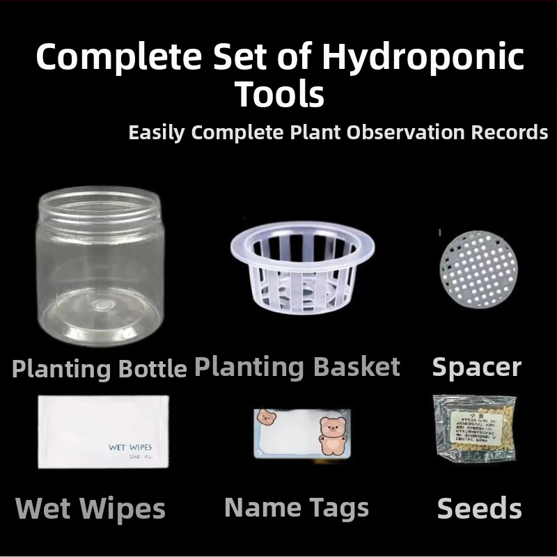 Hidroponski set za sjemenke graha u glaziranoj porcelanskoj posudi za kućno vrtlarenje, podno postolje, otporan na koroziju