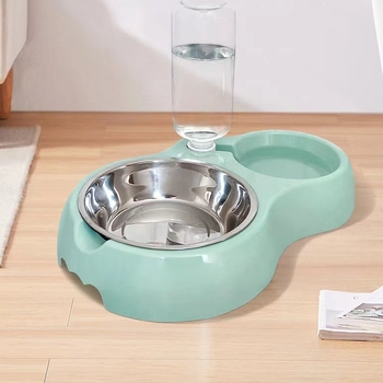 Posuda za vodu i hranu za mačke, 2 u 1, plastična