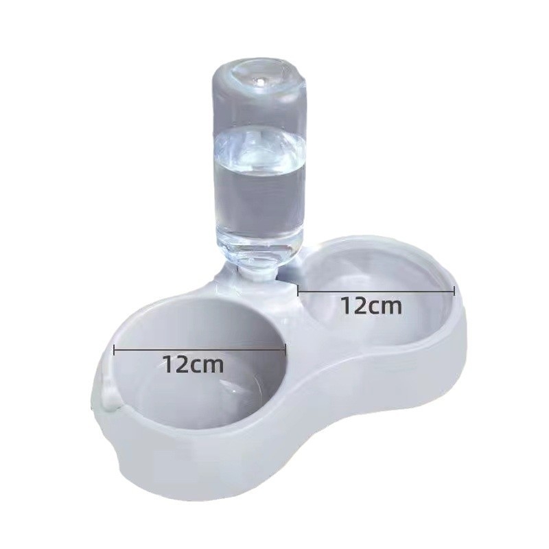 Posuda za vodu i hranu za mačke, 2 u 1, plastična