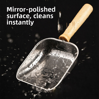 Κουτάλι ταΐσματος κατοικίδίων από ανοξείδωτο ατσάλι - πολυλειτουργικό, μεγάλη χωρητικότητα, φορητό για γάτες; 100 τεμάχια ανά κουτί