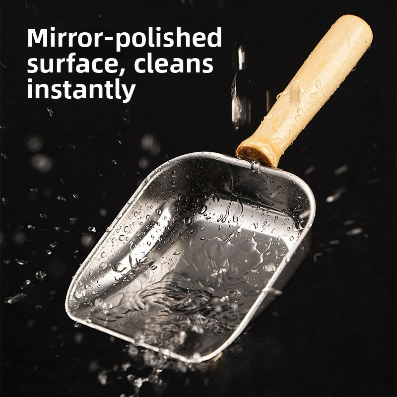 Κουτάλι ταΐσματος κατοικίδίων από ανοξείδωτο ατσάλι - πολυλειτουργικό, μεγάλη χωρητικότητα, φορητό για γάτες; 100 τεμάχια ανά κουτί