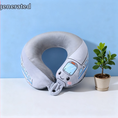 U formos kelionių kaklo pagalvė, nešiojama, pripučiamas, kristalinio veliūro audinys, oru užpildyta, šiuolaikiškas minimalistinis stilius