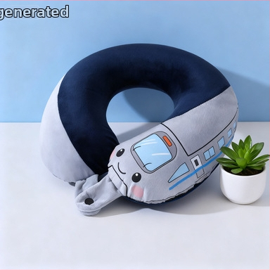 U formos kelionių kaklo pagalvė, nešiojama, pripučiamas, kristalinio veliūro audinys, oru užpildyta, šiuolaikiškas minimalistinis stilius