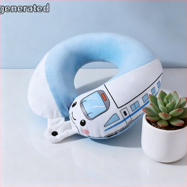 U formos kelionių kaklo pagalvė, nešiojama, pripučiamas, kristalinio veliūro audinys, oru užpildyta, šiuolaikiškas minimalistinis stilius