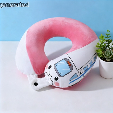 U formos kelionių kaklo pagalvė, nešiojama, pripučiamas, kristalinio veliūro audinys, oru užpildyta, šiuolaikiškas minimalistinis stilius