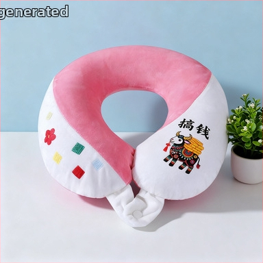 U formos kelionių kaklo pagalvė, nešiojama, pripučiamas, kristalinio veliūro audinys, oru užpildyta, šiuolaikiškas minimalistinis stilius