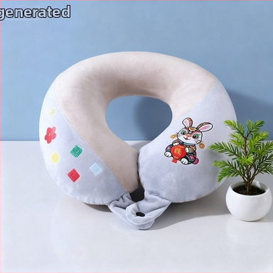 U formos kelionių kaklo pagalvė, nešiojama, pripučiamas, kristalinio veliūro audinys, oru užpildyta, šiuolaikiškas minimalistinis stilius