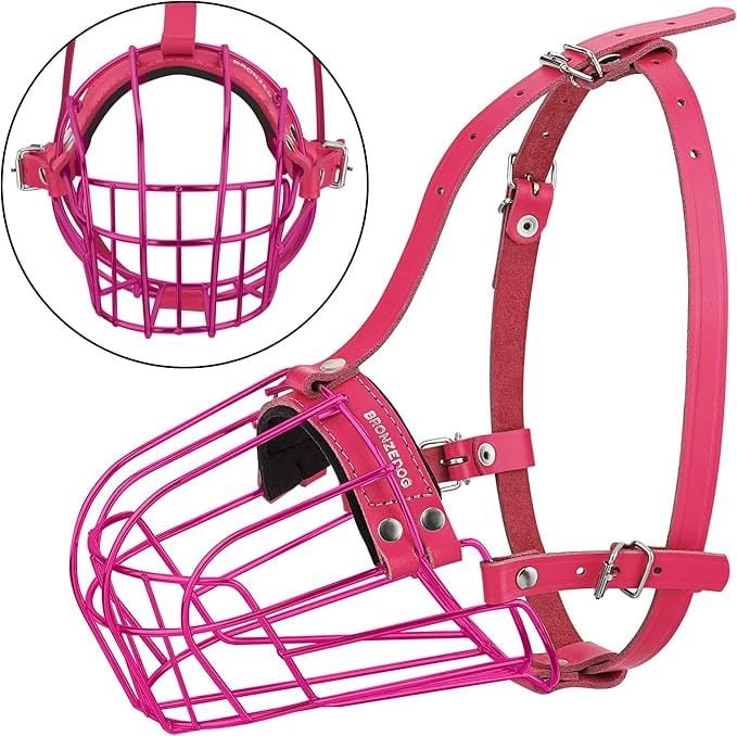 Μεταλλικός προστατευτικός για σκύλους, ρυθμιζόμενος, προστασία από δαγκώματα και γαβγίσματα